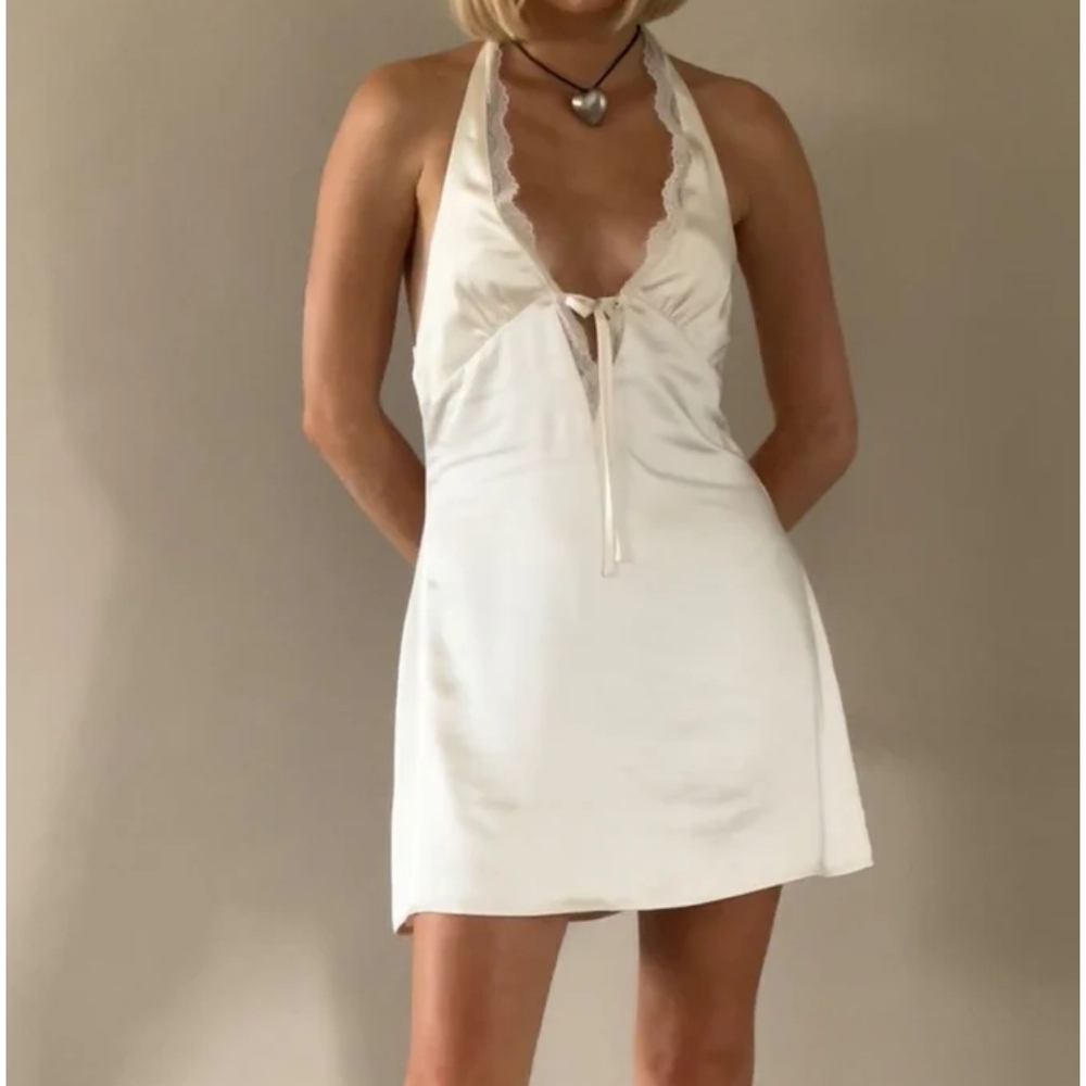 Motel Rocks Satin Halter Dress